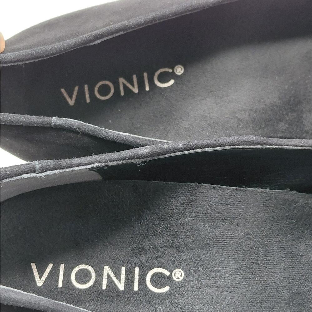Vionic Womens Wedge Loafers Size 6 Black Comfort Walking Platform Slip On Shoes - Picture 5 of 12